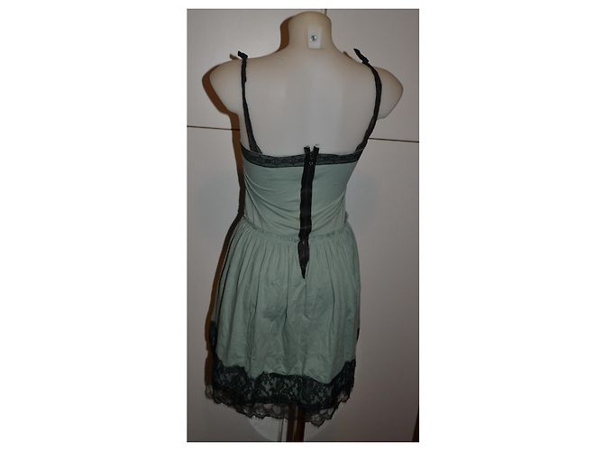 Lanvin Mini Kleid Zuckerpapier mit schwarzer Spitze Mehrfarben - Ansicht 4