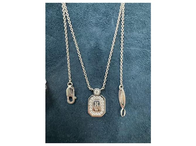 Collana profumo Small Bottle in platino e diamanti Harry Winston Argento - vista 2