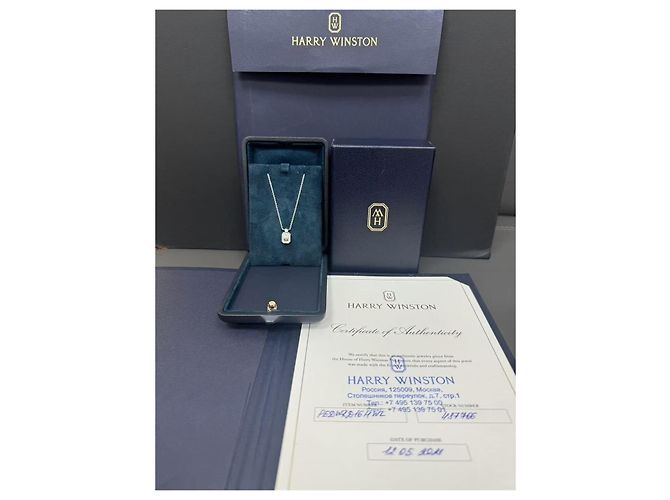Collana profumo Small Bottle in platino e diamanti Harry Winston Argento - vista 4