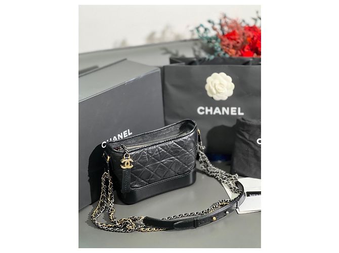 Borsa Chanel in pelle nera Nero - vista 4