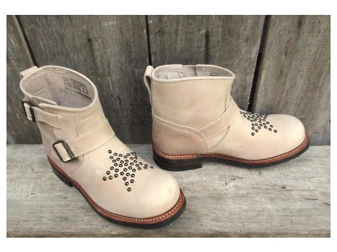 Autre Marque Botines Primeboots de cuero beige - vista 2