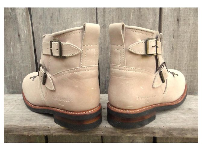 Autre Marque Botines Primeboots de cuero beige - vista 4