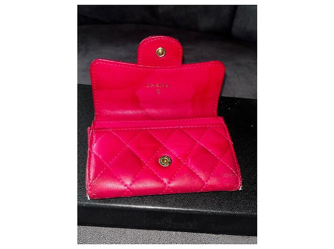 Chanel gesteppte Lederbörse in Pink - Ansicht 3