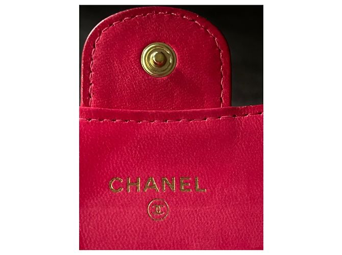 Chanel gesteppte Lederbörse in Pink - Ansicht 4