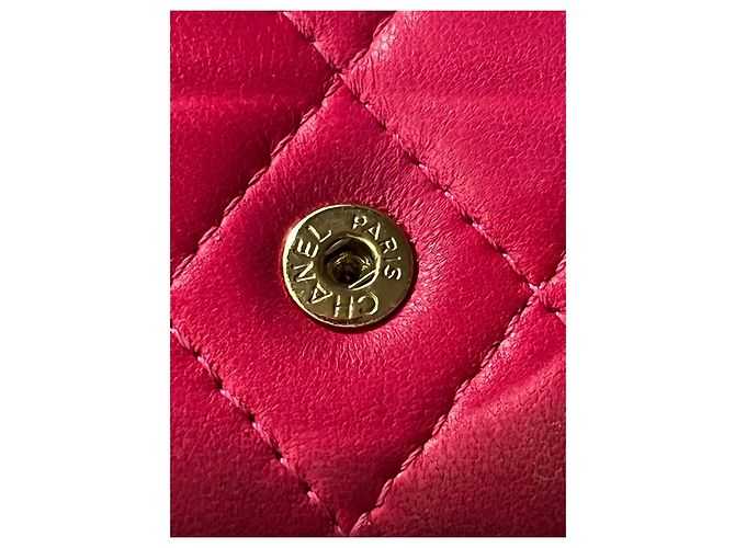 Chanel gesteppte Lederbörse in Pink - Ansicht 5
