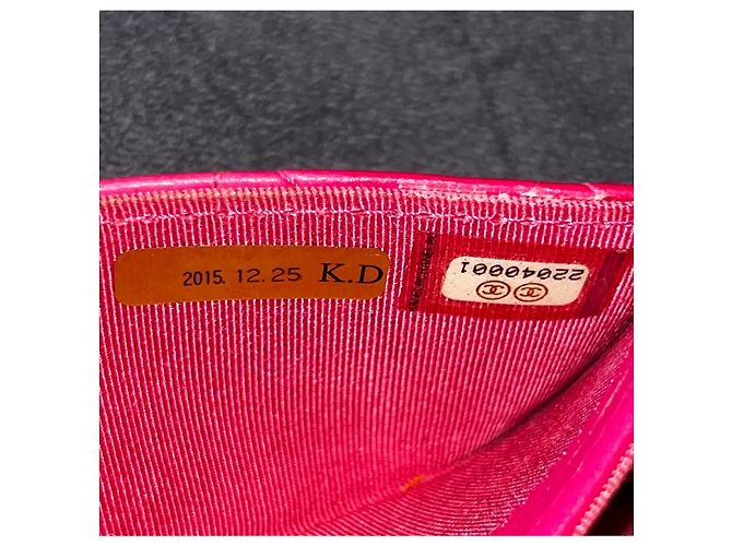 Chanel gesteppte Lederbörse in Pink - Ansicht 8