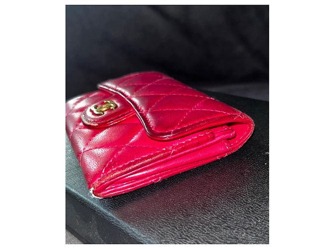 Chanel gesteppte Lederbörse in Pink - Ansicht 9