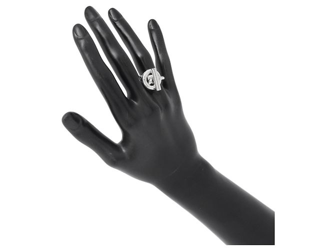 Hermès Croisette MM Bandring Silber - Ansicht 4