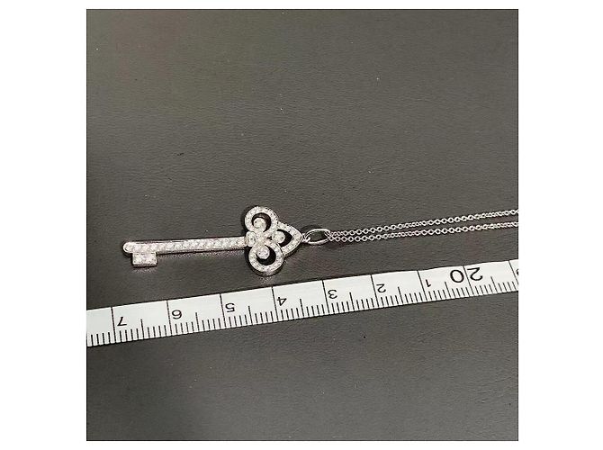 Collana Tiffany & Co Tiffany's Tail Flower in platino e diamanti Argento - vista 3