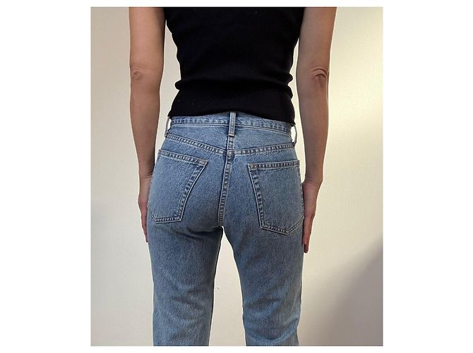 Jeans Helmut Lang azzurri in cotone Blu chiaro - vista 3