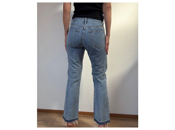 Jeans Helmut Lang azzurri in cotone Blu chiaro - vista 4