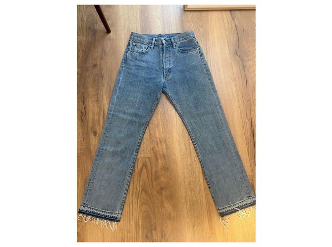 Jeans Helmut Lang azzurri in cotone Blu chiaro - vista 6