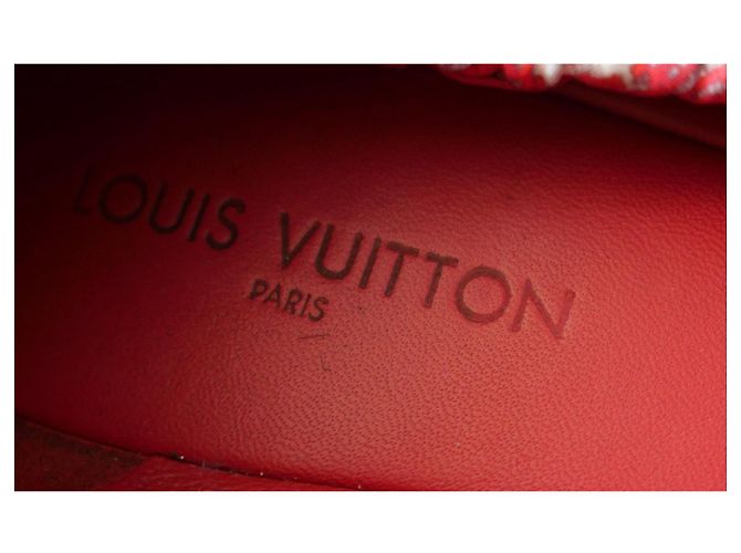 Ballerine in Tweed Louis Vuitton Rosso - vista 5