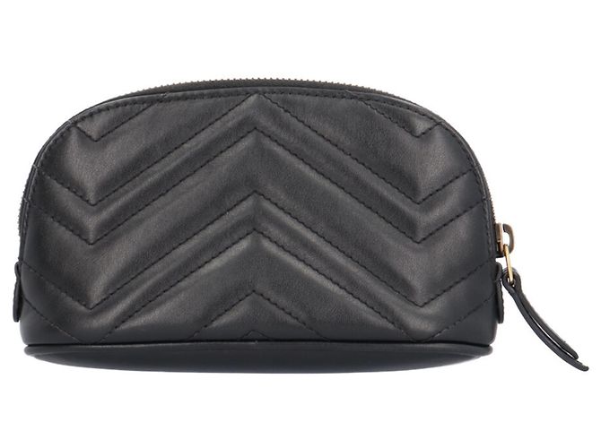 Neceser de Cuero GG Marmont de Gucci Negro - vista 2