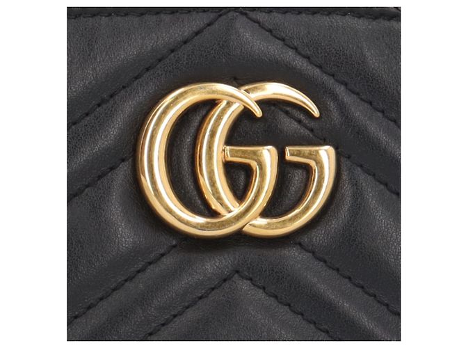 Neceser de Cuero GG Marmont de Gucci Negro - vista 6