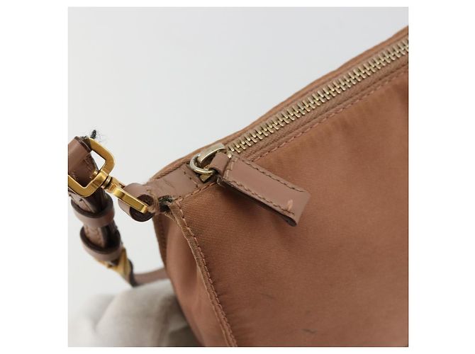 Bolso Accesorio Prada Nylon Rosa Oro Auth 175840 Dorado - vista 10