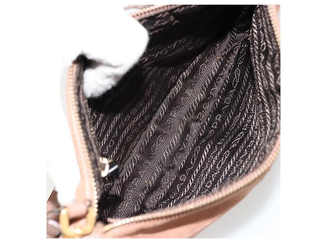 Bolso Accesorio Prada Nylon Rosa Oro Auth 175840 Dorado - vista 11