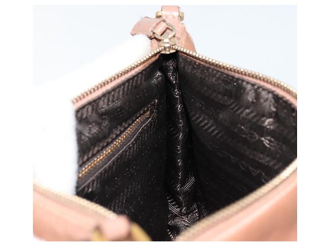 Bolso Accesorio Prada Nylon Rosa Oro Auth 175840 Dorado - vista 19