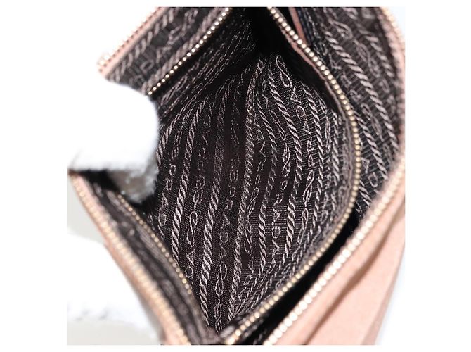 Bolso Accesorio Prada Nylon Rosa Oro Auth 175840 Dorado - vista 22