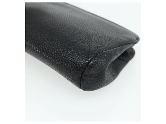 Monedero CHANEL de piel caviar negro con CC dorado Auth bs34754 - vista 14