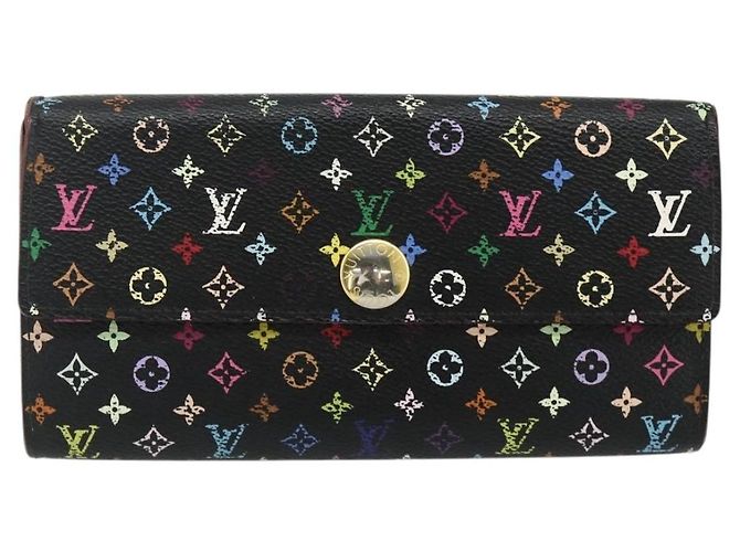 LOUIS VUITTON Multicolor Portefeuille Sarah 2 Set White Black Auth bs34773 - view 2
