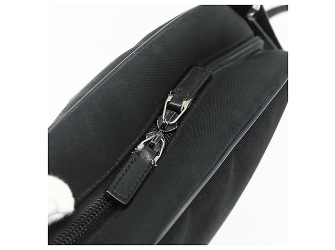 Borsa a Spalla GUCCI Nylon Nero Argento 018 1612 Auth ep14214 - vista 10