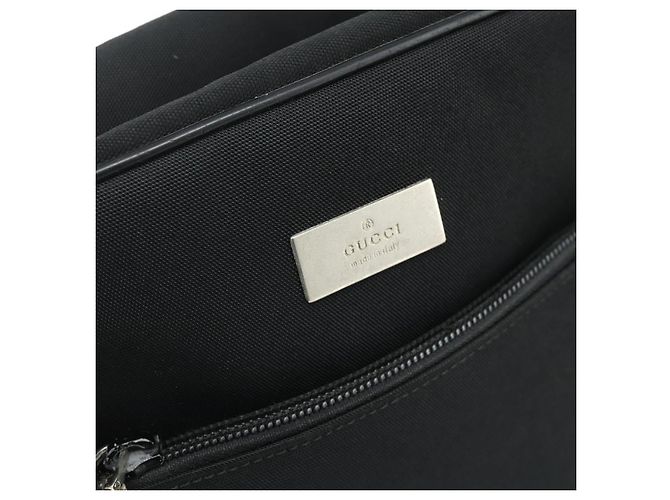 Borsa a Spalla GUCCI Nylon Nero Argento 018 1612 Auth ep14214 - vista 17