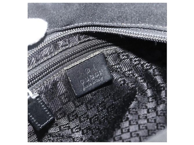 Borsa a Spalla GUCCI Nylon Nero Argento 018 1612 Auth ep14214 - vista 18