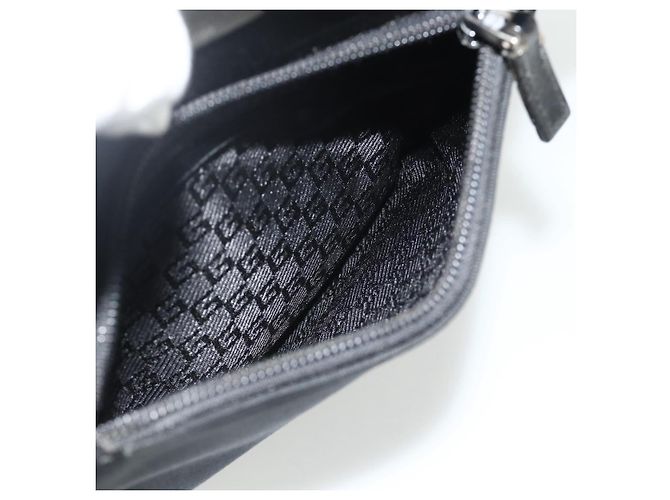 Borsa a Spalla GUCCI Nylon Nero Argento 018 1612 Auth ep14214 - vista 23