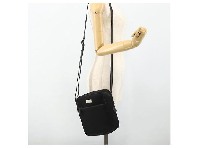Borsa a Spalla GUCCI Nylon Nero Argento 018 1612 Auth ep14214 - vista 24