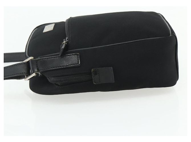 Borsa a Spalla GUCCI Nylon Nero Argento 018 1612 Auth ep14214 - vista 3