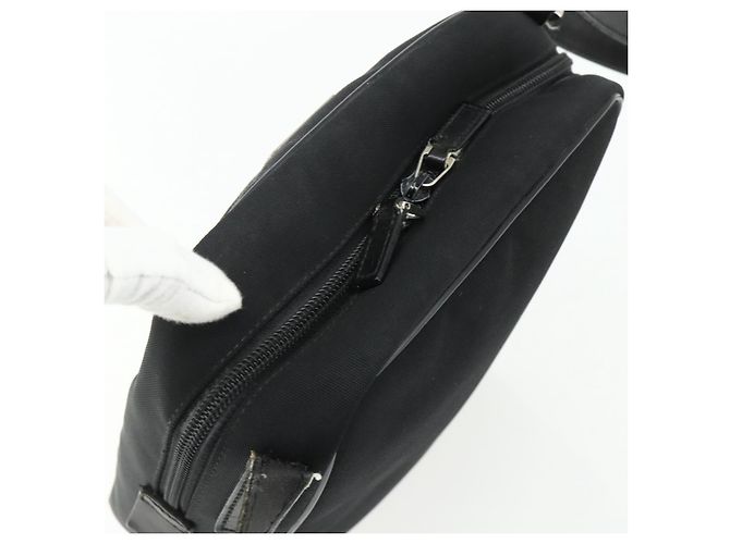 Borsa a Spalla GUCCI Nylon Nero Argento 018 1612 Auth ep14214 - vista 6