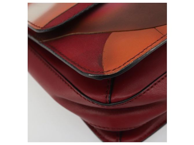 Borsa a spalla in pelle Valentino rossa oro Auth bs34661A Rosso D'oro - vista 14