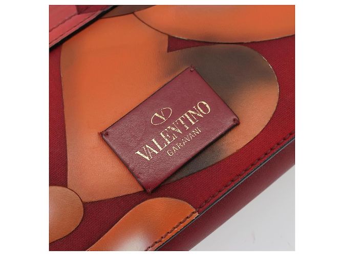 Borsa a spalla in pelle Valentino rossa oro Auth bs34661A Rosso D'oro - vista 17