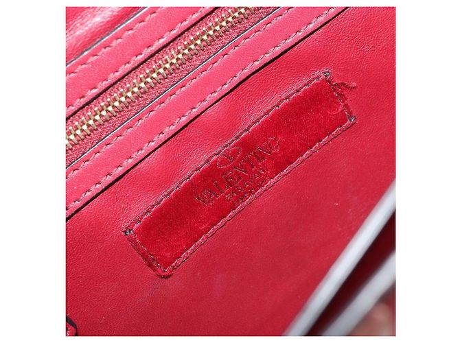 Borsa a spalla in pelle Valentino rossa oro Auth bs34661A Rosso D'oro - vista 19