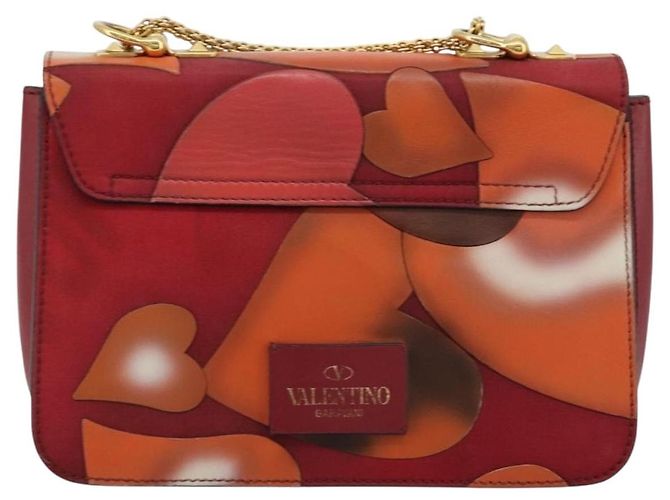 Borsa a spalla in pelle Valentino rossa oro Auth bs34661A Rosso D'oro - vista 2