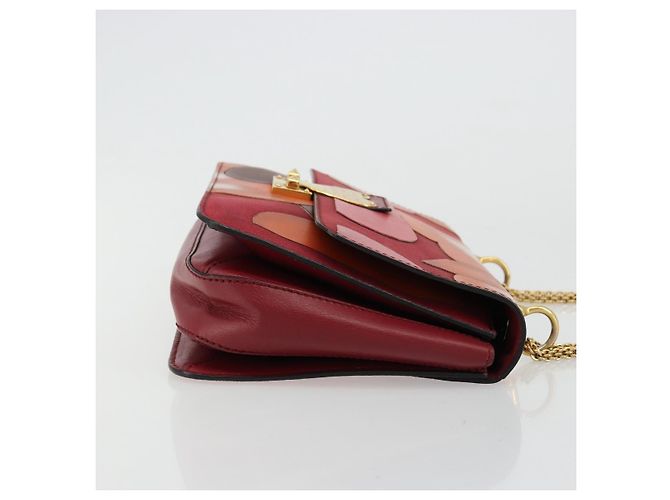 Borsa a spalla in pelle Valentino rossa oro Auth bs34661A Rosso D'oro - vista 3