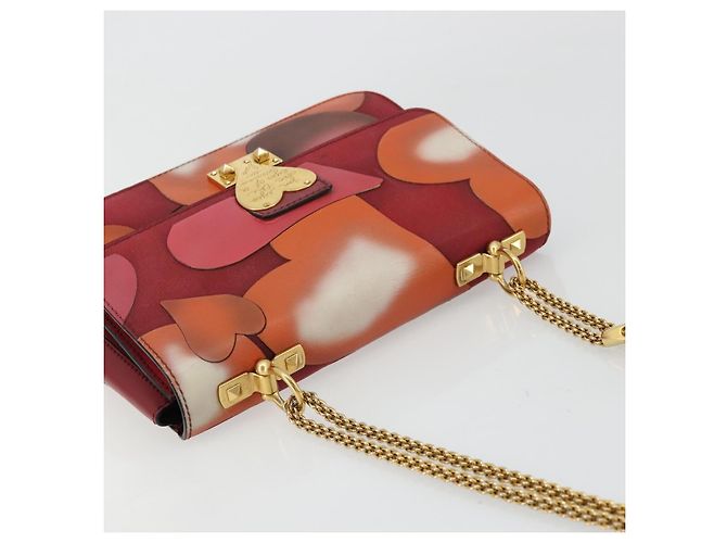 Borsa a spalla in pelle Valentino rossa oro Auth bs34661A Rosso D'oro - vista 6