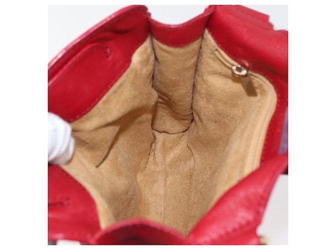 Borsa a Spalla in Pelle Rossa e Oro Auth BA12257A di Jimmy Choo Rosso D'oro - vista 19