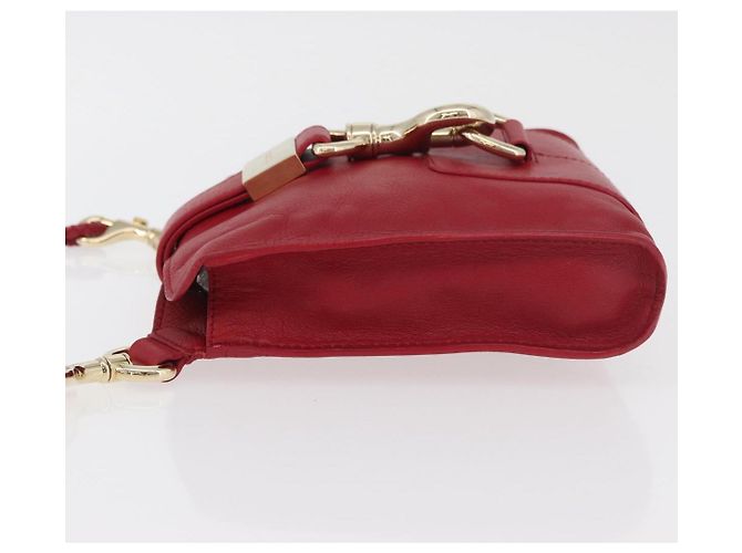 Borsa a Spalla in Pelle Rossa e Oro Auth BA12257A di Jimmy Choo Rosso D'oro - vista 4