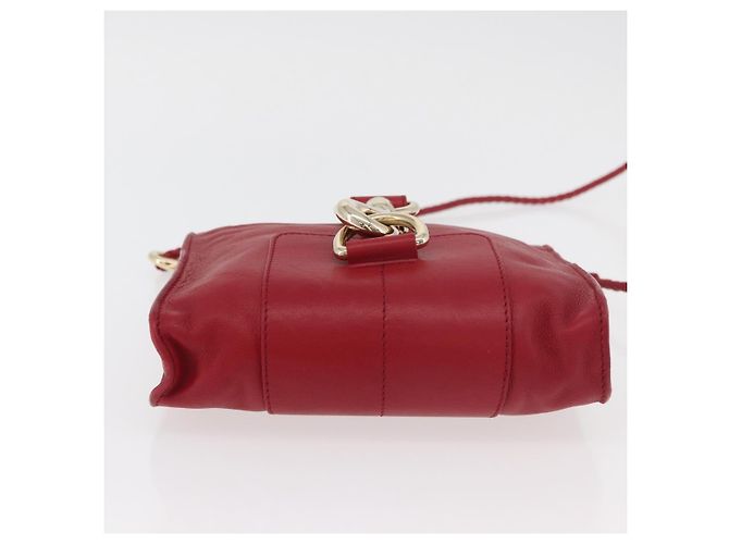 Borsa a Spalla in Pelle Rossa e Oro Auth BA12257A di Jimmy Choo Rosso D'oro - vista 5