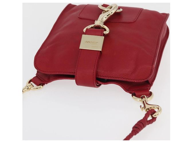 Borsa a Spalla in Pelle Rossa e Oro Auth BA12257A di Jimmy Choo Rosso D'oro - vista 6