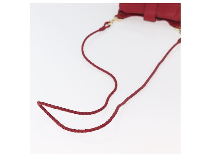 Borsa a Spalla in Pelle Rossa e Oro Auth BA12257A di Jimmy Choo Rosso D'oro - vista 7