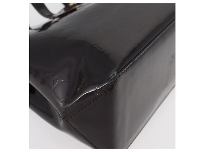 LOUIS VUITTON Borsa a Mano Monogram Vernis Wilshire PM Amarante M93641 Auth 177431 Bordò - vista 10