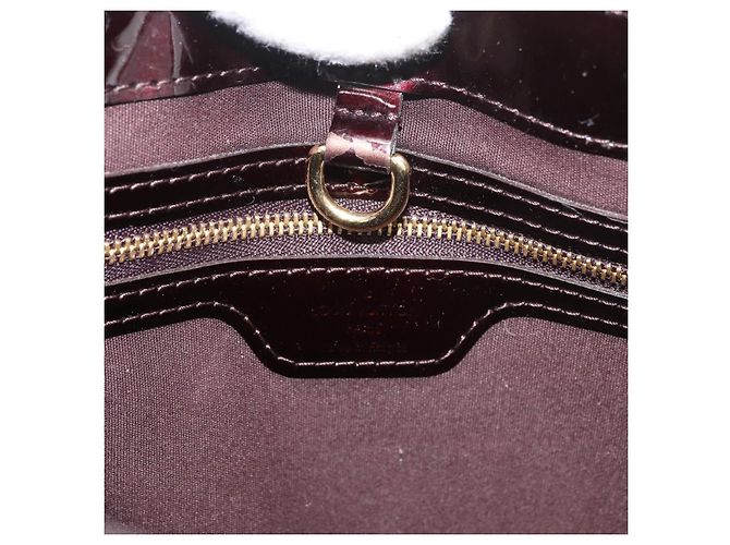 LOUIS VUITTON Borsa a Mano Monogram Vernis Wilshire PM Amarante M93641 Auth 177431 Bordò - vista 18