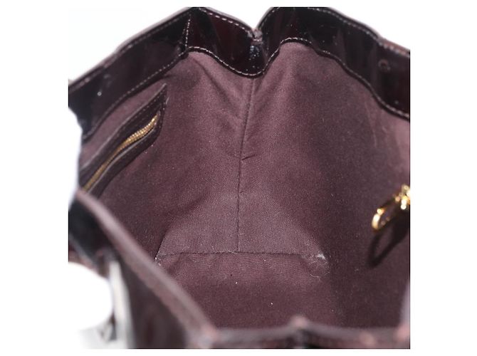 LOUIS VUITTON Borsa a Mano Monogram Vernis Wilshire PM Amarante M93641 Auth 177431 Bordò - vista 19