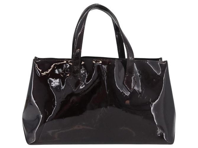 LOUIS VUITTON Borsa a Mano Monogram Vernis Wilshire PM Amarante M93641 Auth 177431 Bordò - vista 2