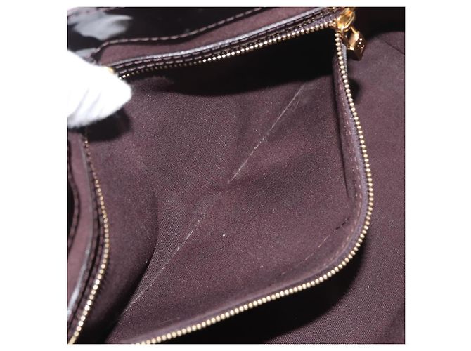 LOUIS VUITTON Borsa a Mano Monogram Vernis Wilshire PM Amarante M93641 Auth 177431 Bordò - vista 22