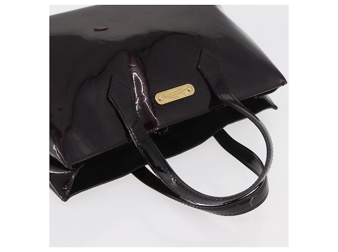 LOUIS VUITTON Borsa a Mano Monogram Vernis Wilshire PM Amarante M93641 Auth 177431 Bordò - vista 7