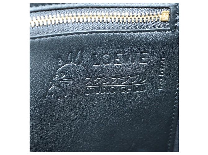 LOEWE - Borsa Howl e Sophie del Castello Errante Ghibli in Tela Auth 167253SM Nero - vista 26